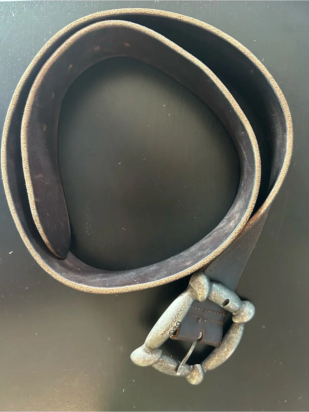 Vintage D&G Dolce & Gabbana brown leather belt